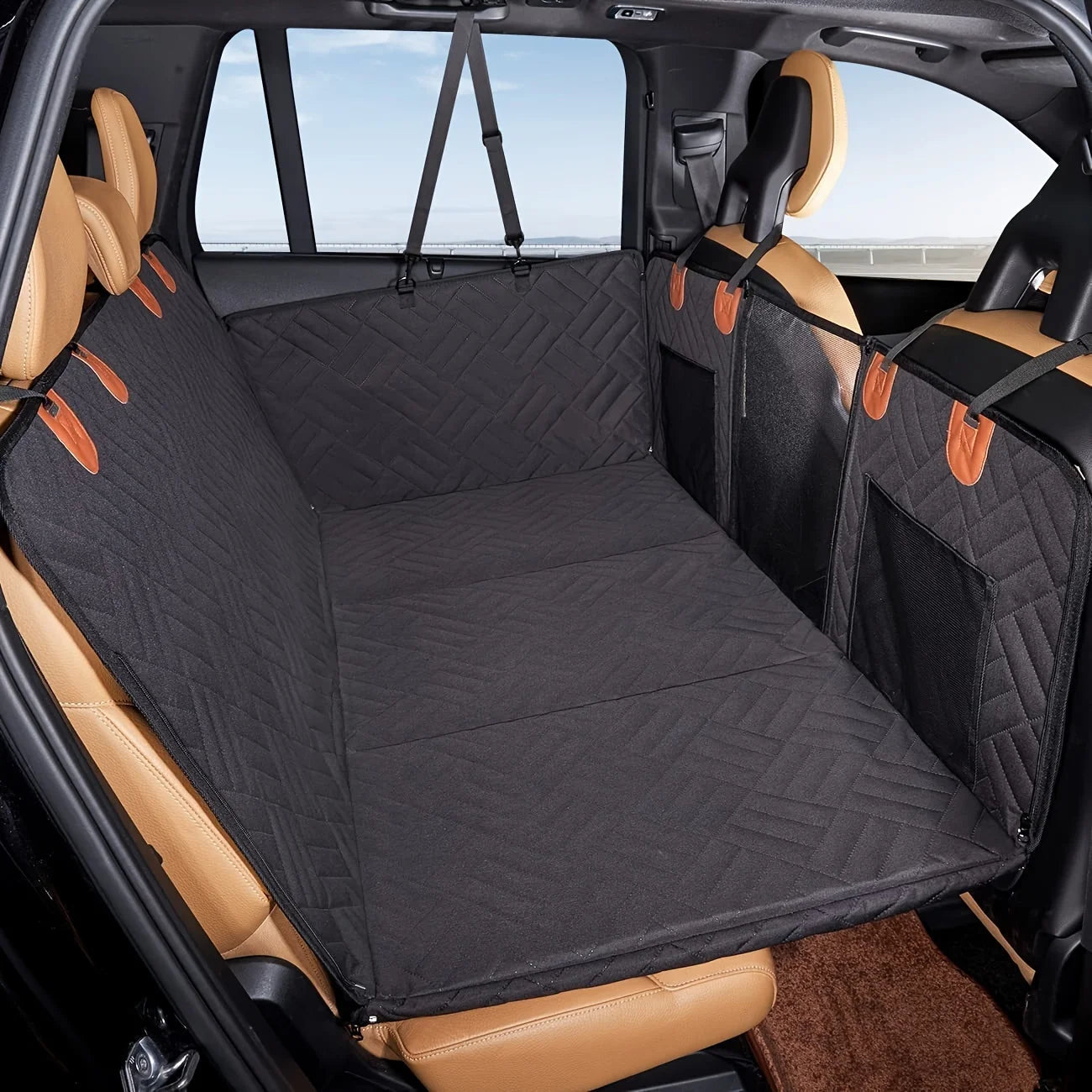 š¶ Manozzi TravelBed⢠ā Luxe Waterdichte Achterbankbeschermer & Honden Autobed