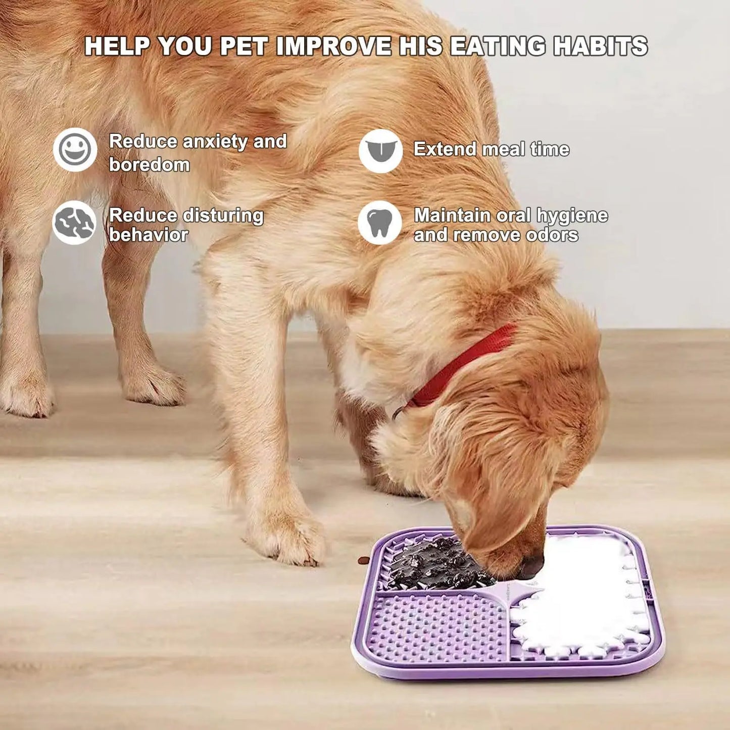 🐶🐱 Manozzi LickMat™Koop 3 matten en krijg 50% KORTING – Anti-Stress Lick Mat voor Rustig & Gezond Eetgedrag