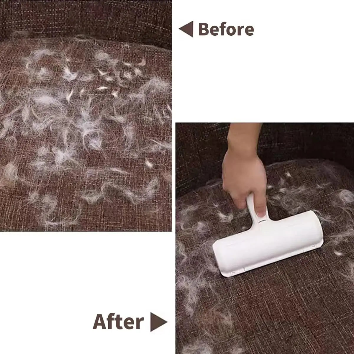 🧺 Manozzi FurRemover™ – Herbruikbare Haar- & Pluizenroller voor Meubels & Kleding.  Zacht voor je meubels. Hard tegen haren.