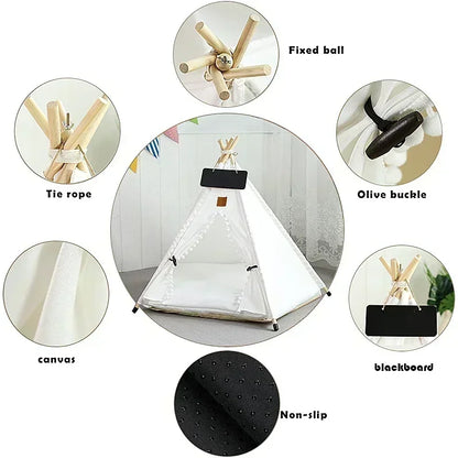 Manozzi CozyTent™ – Luxe Tipi Tent & Veilige Schuilplek tegen Vuurwerk voor Katten & Kleine Honden