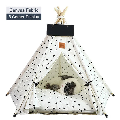 Manozzi CozyTent™ – Luxe Tipi Tent & Veilige Schuilplek tegen Vuurwerk voor Katten & Kleine Honden