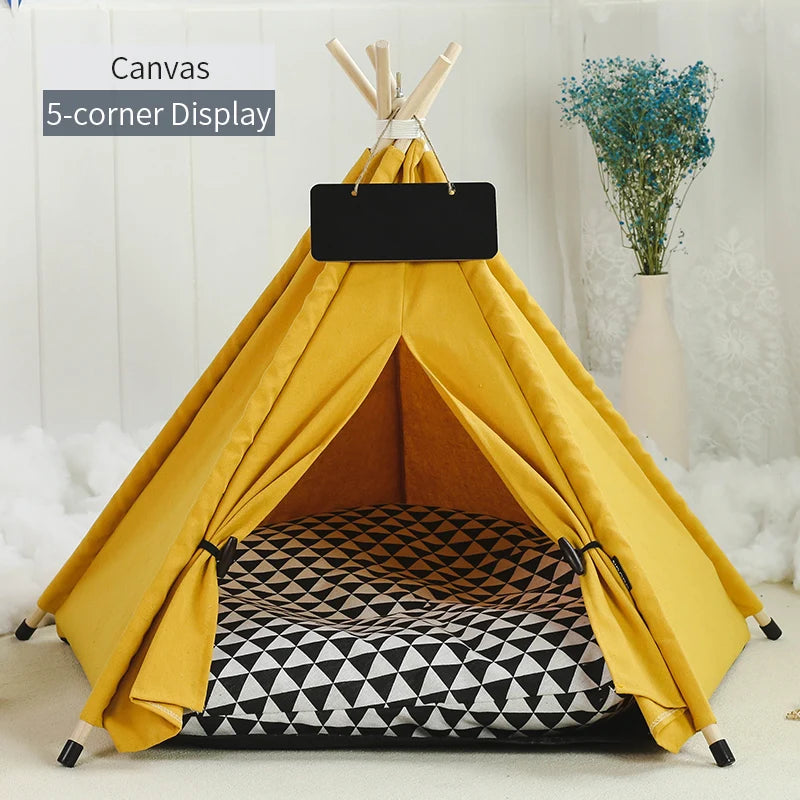 Manozzi CozyTent™ – Luxe Tipi Tent & Veilige Schuilplek tegen Vuurwerk voor Katten & Kleine Honden