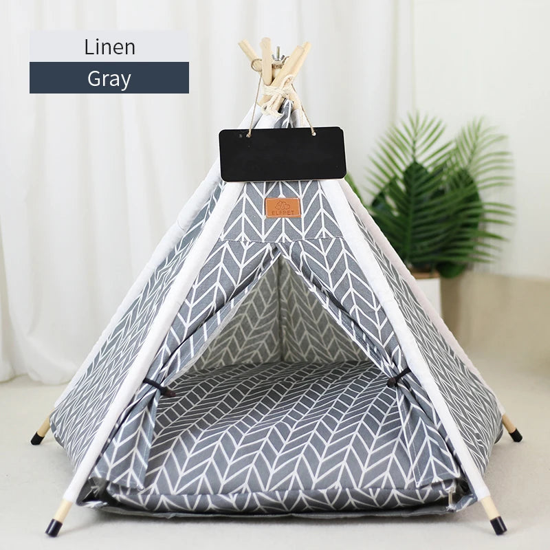 Manozzi CozyTent™ – Luxe Tipi Tent & Veilige Schuilplek tegen Vuurwerk voor Katten & Kleine Honden