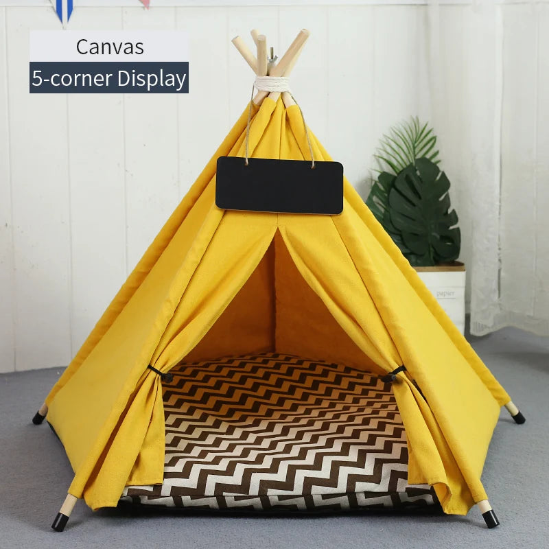Manozzi CozyTent™ – Luxe Tipi Tent & Veilige Schuilplek tegen Vuurwerk voor Katten & Kleine Honden