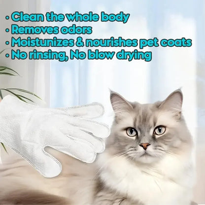 💧 Manozzi CleanGlove™Bestel 4 pakken en betaal €25!!! – Waterloze verzorgingshandschoenen voor Katten & Honden