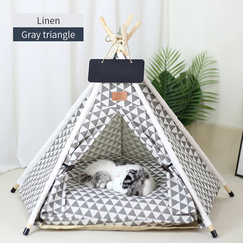 Manozzi CozyTent™ – Luxe Tipi Tent & Veilige Schuilplek tegen Vuurwerk voor Katten & Kleine Honden