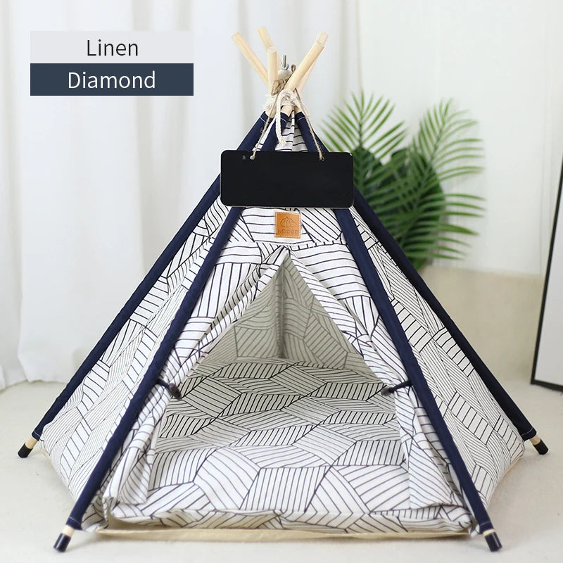 Manozzi CozyTent™ – Luxe Tipi Tent & Veilige Schuilplek tegen Vuurwerk voor Katten & Kleine Honden